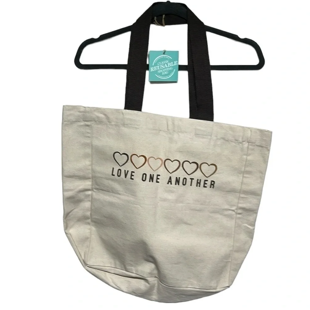 Tote Bag Logo Love One Another Shopping bag , beach bag